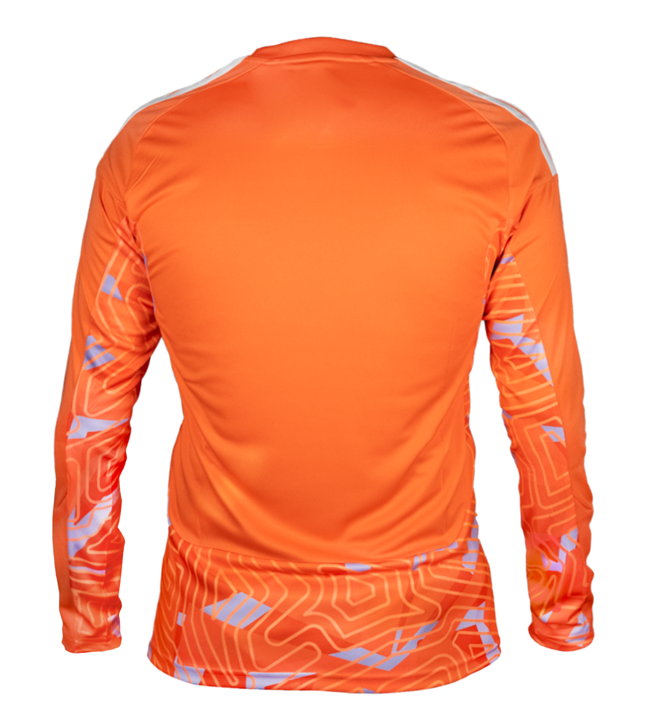 Zona trasera enfocada en ventilación continua y libertad total de movimiento.
Características técnicas:
Panel posterior altamente transpirable para mejorar la circulación del aire.
Tejido Dri-FIT que ayuda a mantener la espalda seca durante esfuerzos prolongados.
Construcción ligera que reduce acumulación de calor corporal.
Ajuste ergonómico que acompaña la movilidad natural del portero.
Costuras suaves que reducen rozaduras durante movimientos repetitivos.
Elasticidad optimizada para estiradas y desplazami