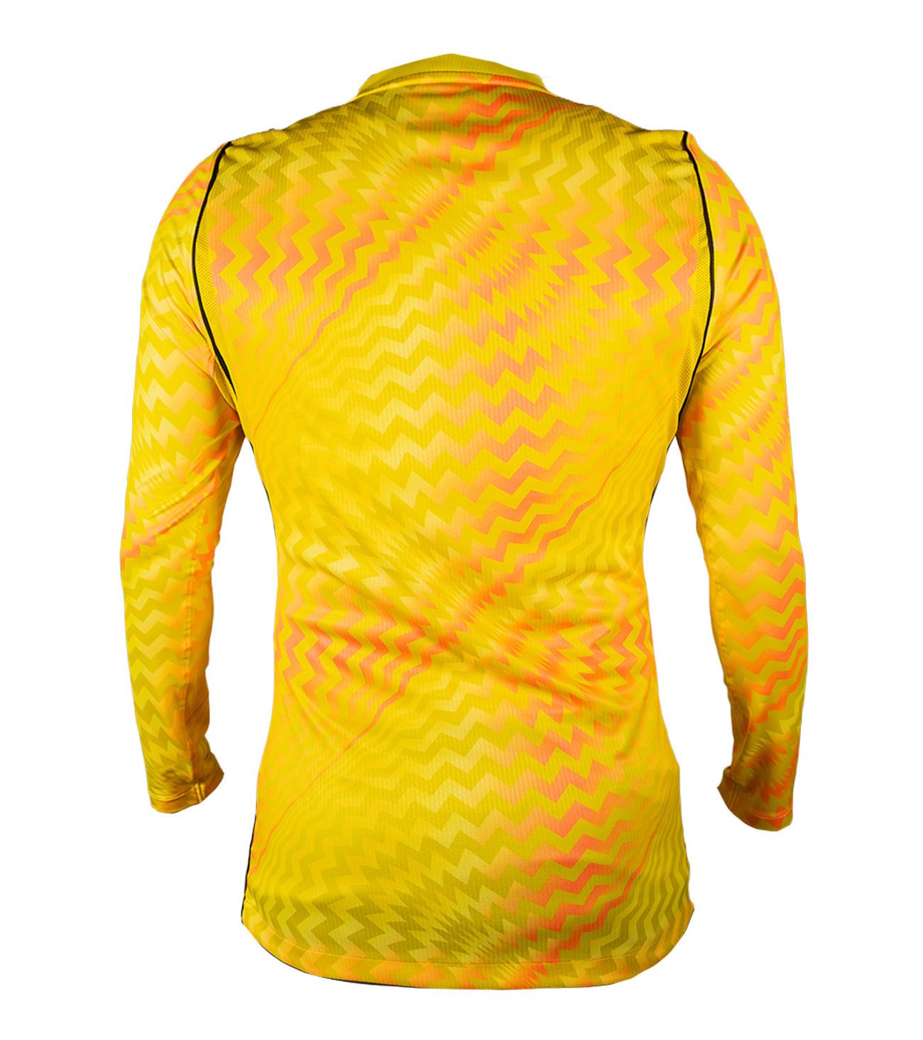 Jersey de portero Nike Gardien V Yellow, con material Dri-FIT transpirable, paneles de protección en codos, diseño ergonómico ajustado y estilo llamativo para entrenamientos y partidos.