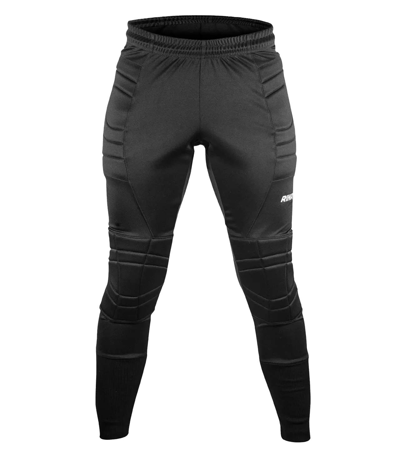 Pants de portero Rinat Aries Nemesis para fútbol, confeccionados en mezcla de poliéster y elastano, ligeros, flexibles y resistentes, con acolchados estratégicos en caderas y rodillas para protección ante caídas y deslizamientos, diseño ajustado con cinturón elástico y cordón para ajuste personalizado, transpirables con ventilación en zonas clave, permiten máxima movilidad, confort y rendimiento durante entrenamientos y partidos, look moderno y profesional con detalles en contraste y logo Rinat, ideales par