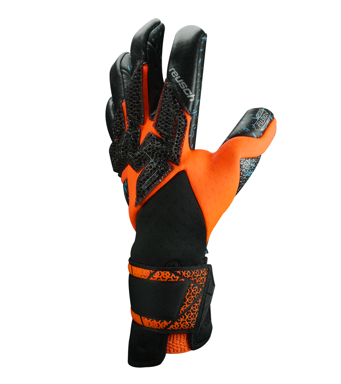 Guantes de portero Reusch Attrakt Fusion Carbon 3D, con palma Reusch Grip Fusion de alto agarre, corte anatómico y refuerzos Carbon® 3D en el dorso. Guantes de portero de futbol profesionales, usados por Meret y Szczęsny, ideales para máximo control y protección en cualquier superficie.