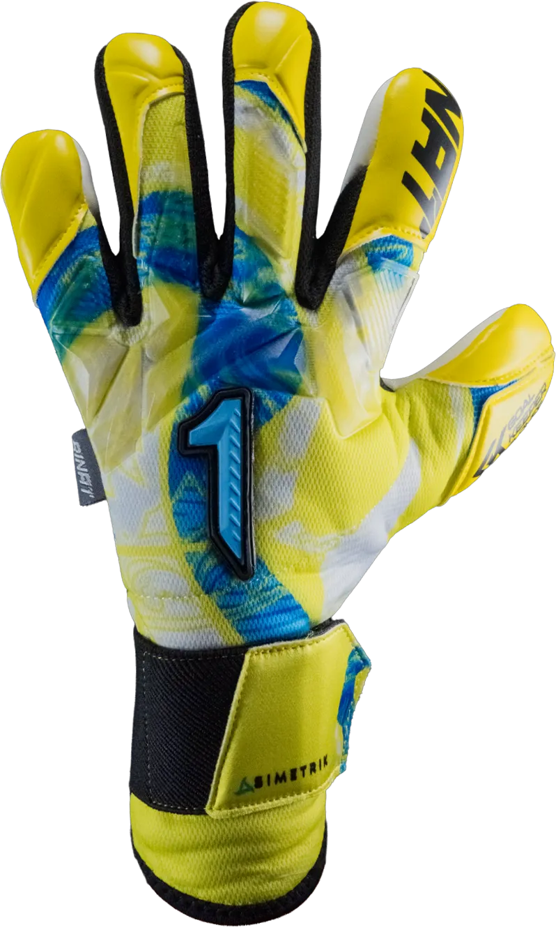 Guantes de Portero Rinat Asimetrik Aero Prime      Amarillo / Azul / Blanco