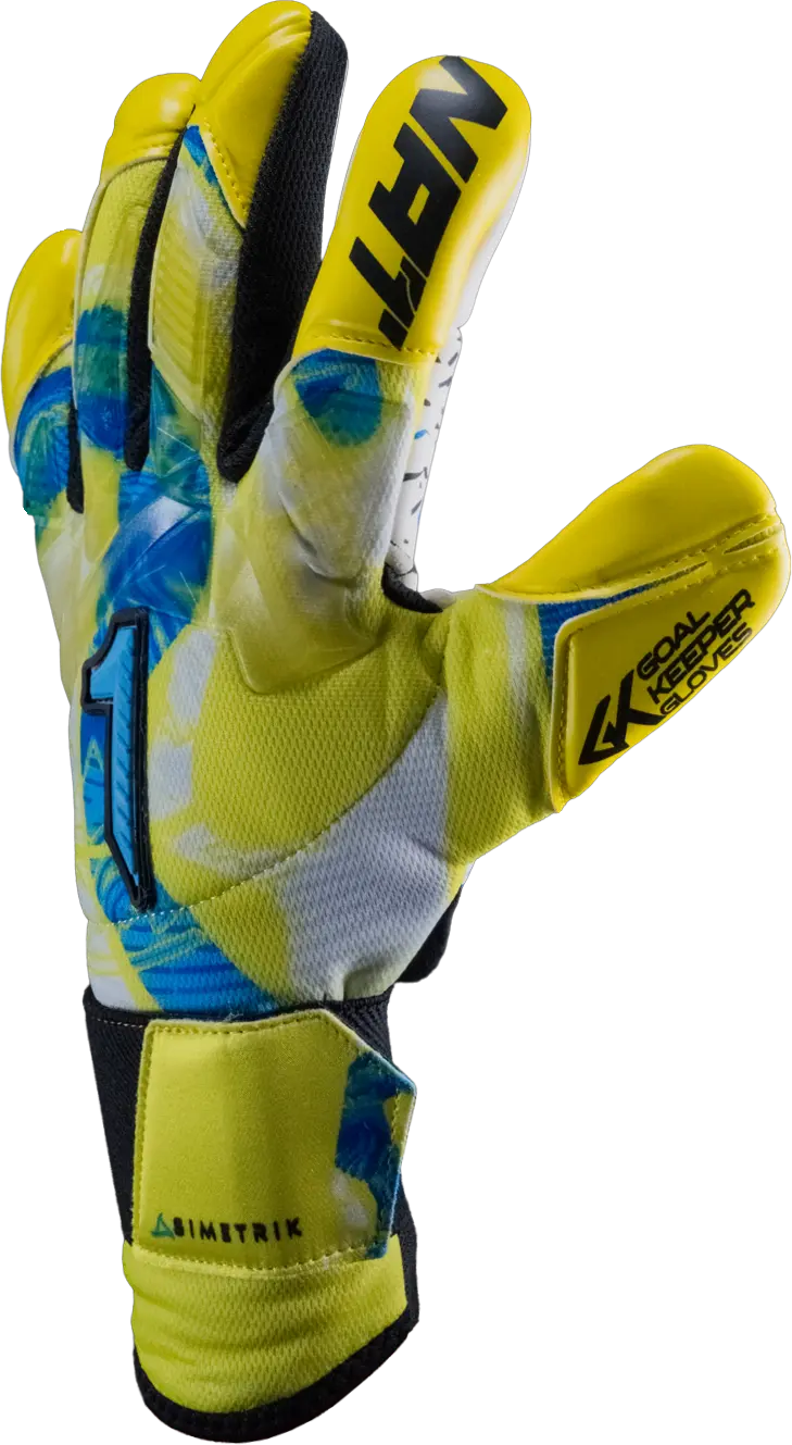 Guantes de Portero Rinat Asimetrik Aero Prime Amarillo / Azul / Blanco — foto 4
