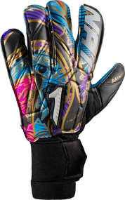 Guantes de Portero Rinat Asimetrik  Prime      Negro / Azul / Rosa
