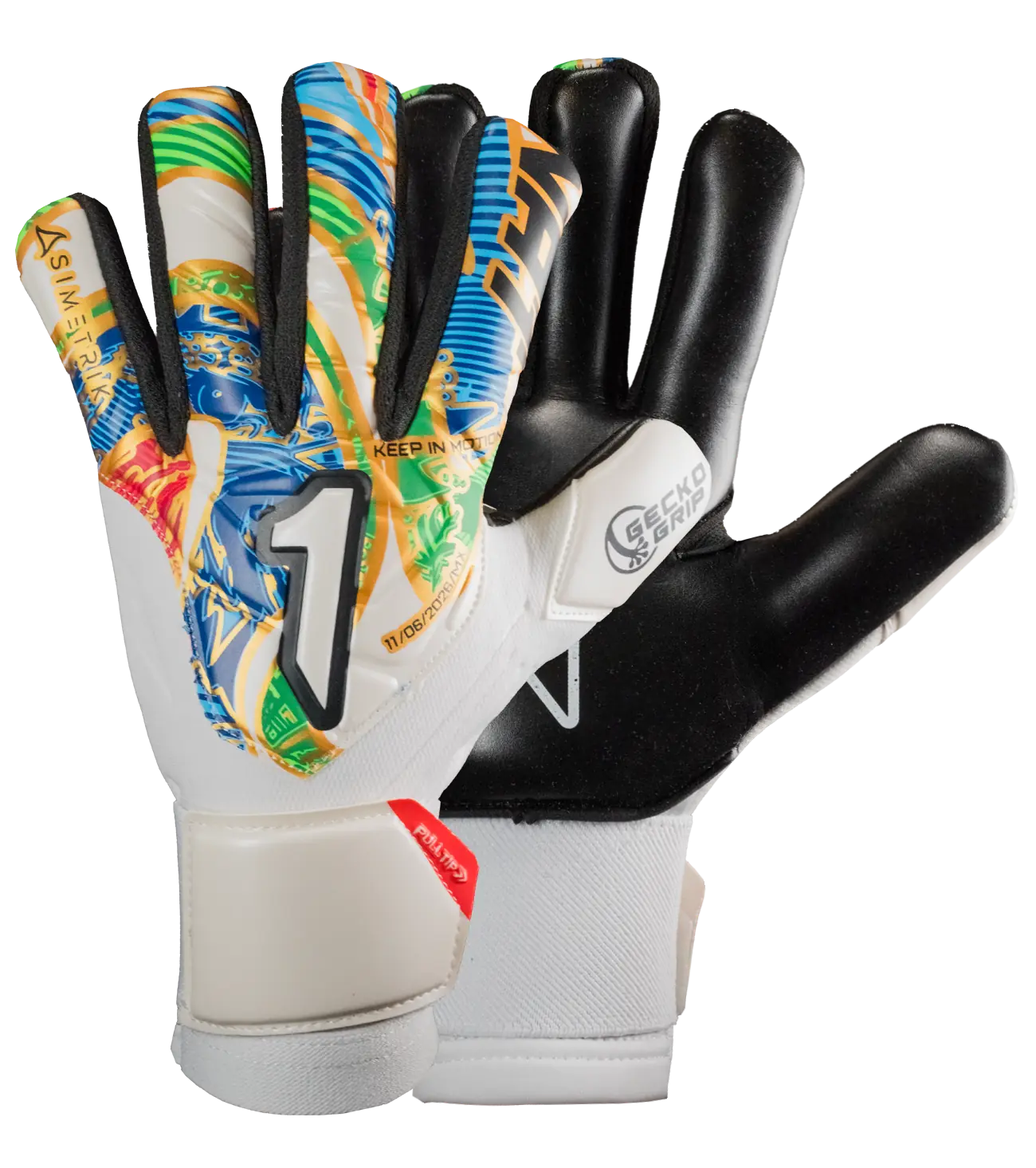Guantes de Portero Rinat Asimetrik Training   Multicolor  / Blanco