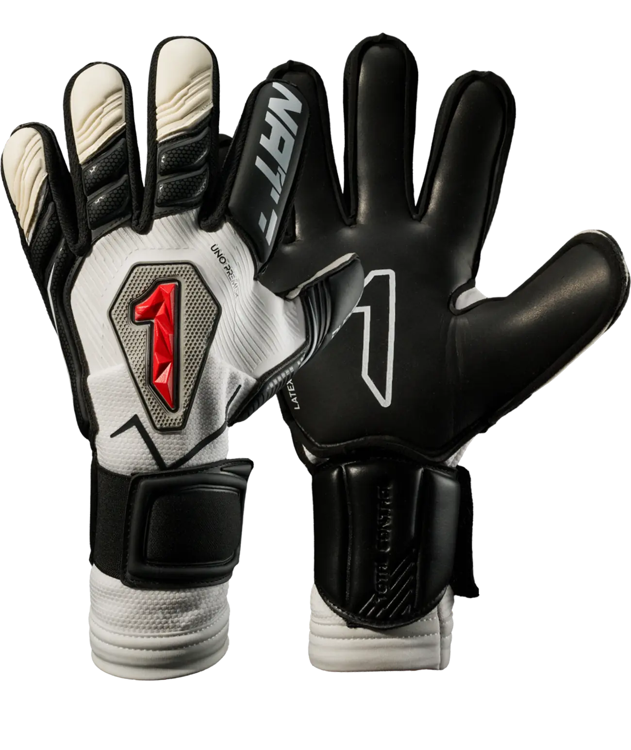 Guantes de portero Rinat Uno Premier Clásico Pro negro/blanco — par completo | UnoKeeper