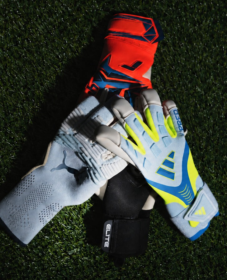 Guantes de portero Joma, Puma, adidas y Elite sobre pasto — 10% de bienvenida en UnoKeeper