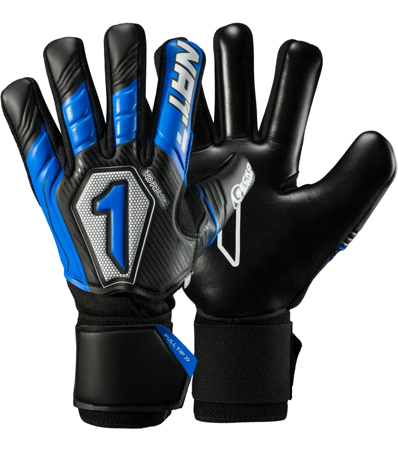 Guantes de Portero Rinat Uno Premier Training Spine Negro/ Azul Rey