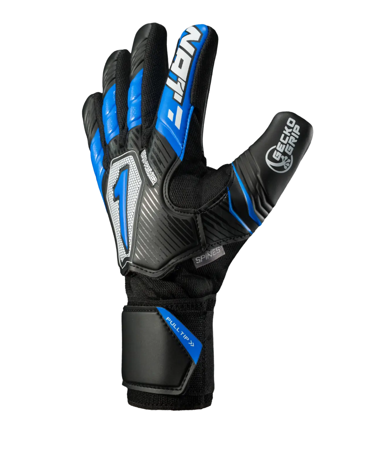 Guantes de Portero Rinat Uno Premier Training Spine Negro/ Azul Rey