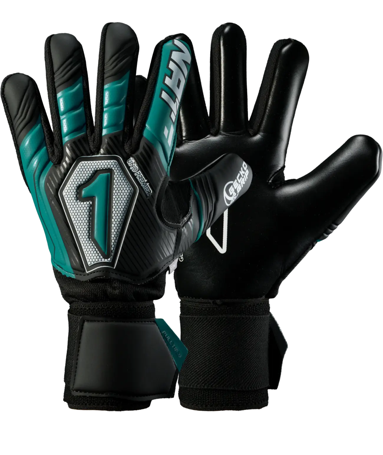 Guantes de Portero Rinat Uno Premier Training Spine Negro/ Verde Aqua