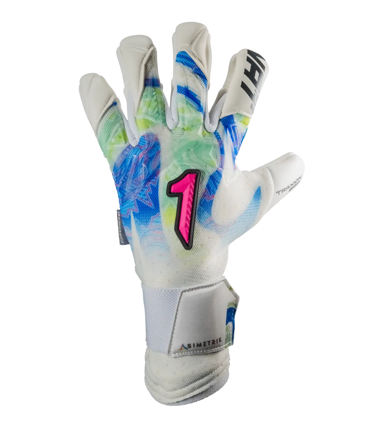Guantes de Portero Rinat Asimetrik Aero PRO    Azul / Verde / Rosa