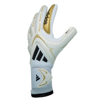 Guantes de portero de fútbol Adidas Copa Pro – látex URG 2.0 de agarre profesional, corte negativo de ajuste ceñido, dorso de látex transpirable y cierre elástico ajustable. Rendimiento y confort de élite. Disponibles en UnoKeeper.