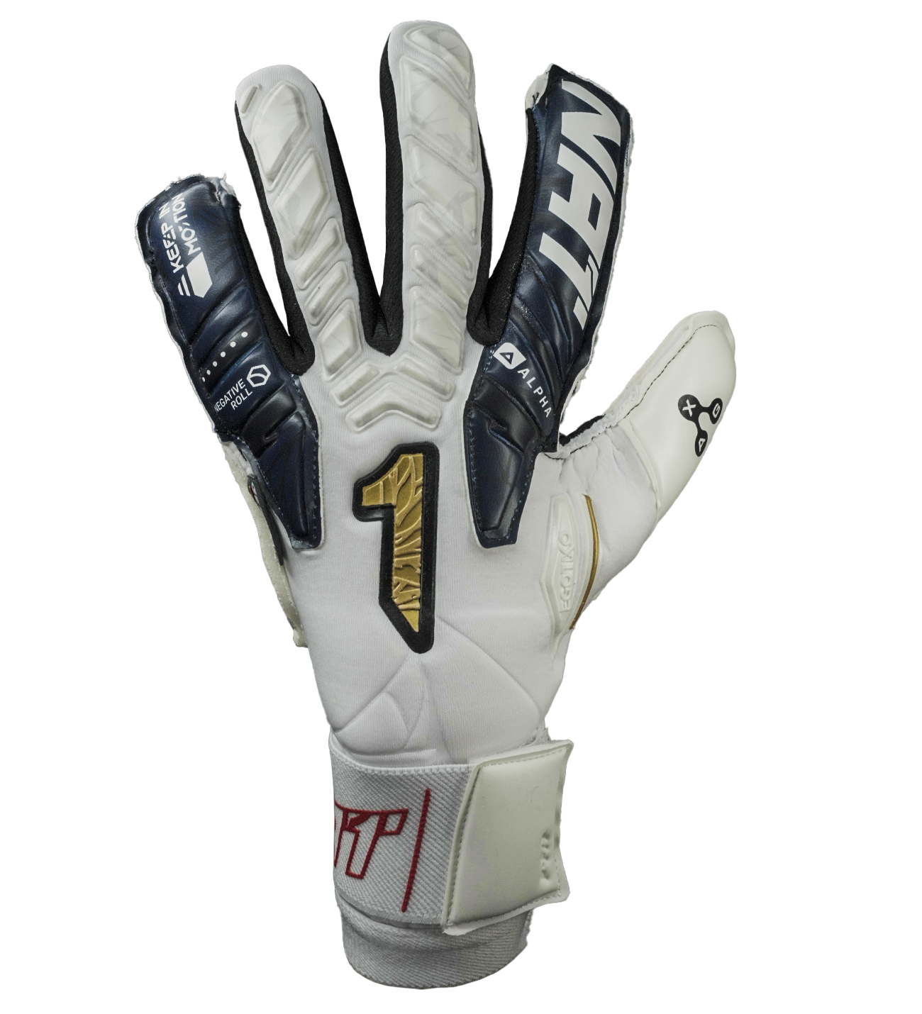 Guantes de portero de futbol Egotiko Vengador Alpha Premium Blanco 2