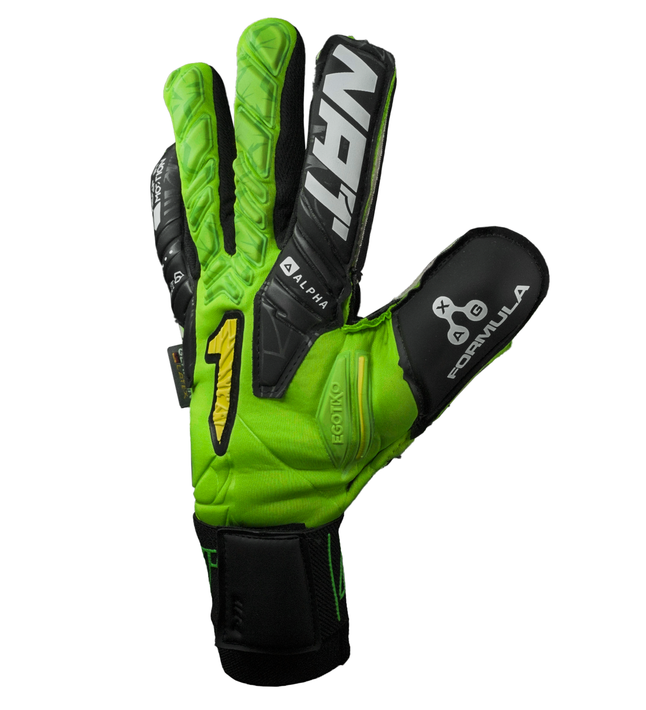 Guantes de portero de futbol Vengador Alpha Premium Verde 2