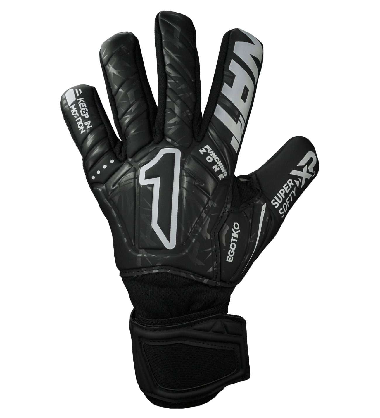 Guantes de portero de futbol Egotiko Vengador Prime Negro 1