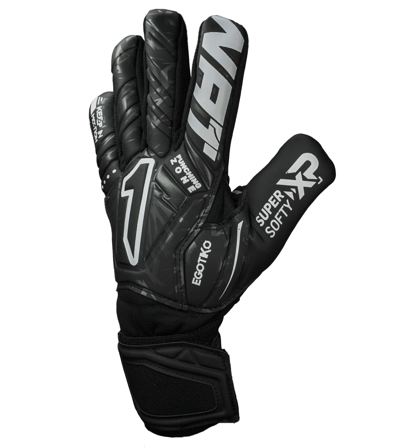 Guantes de portero de futbol Egotiko Vengador Prime Negro 2