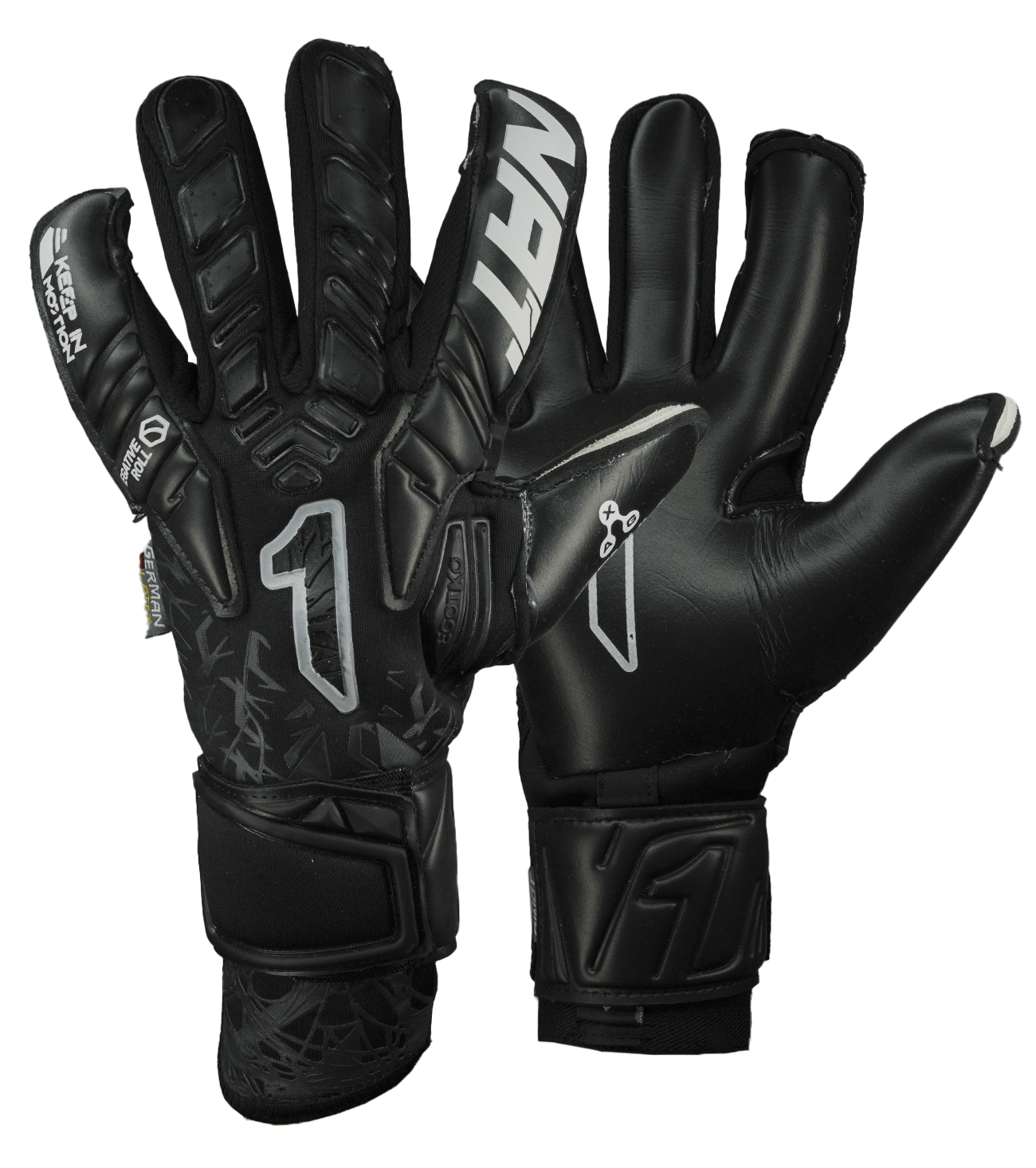 Guantes de portero de futbol Vengador Pro Negro 0