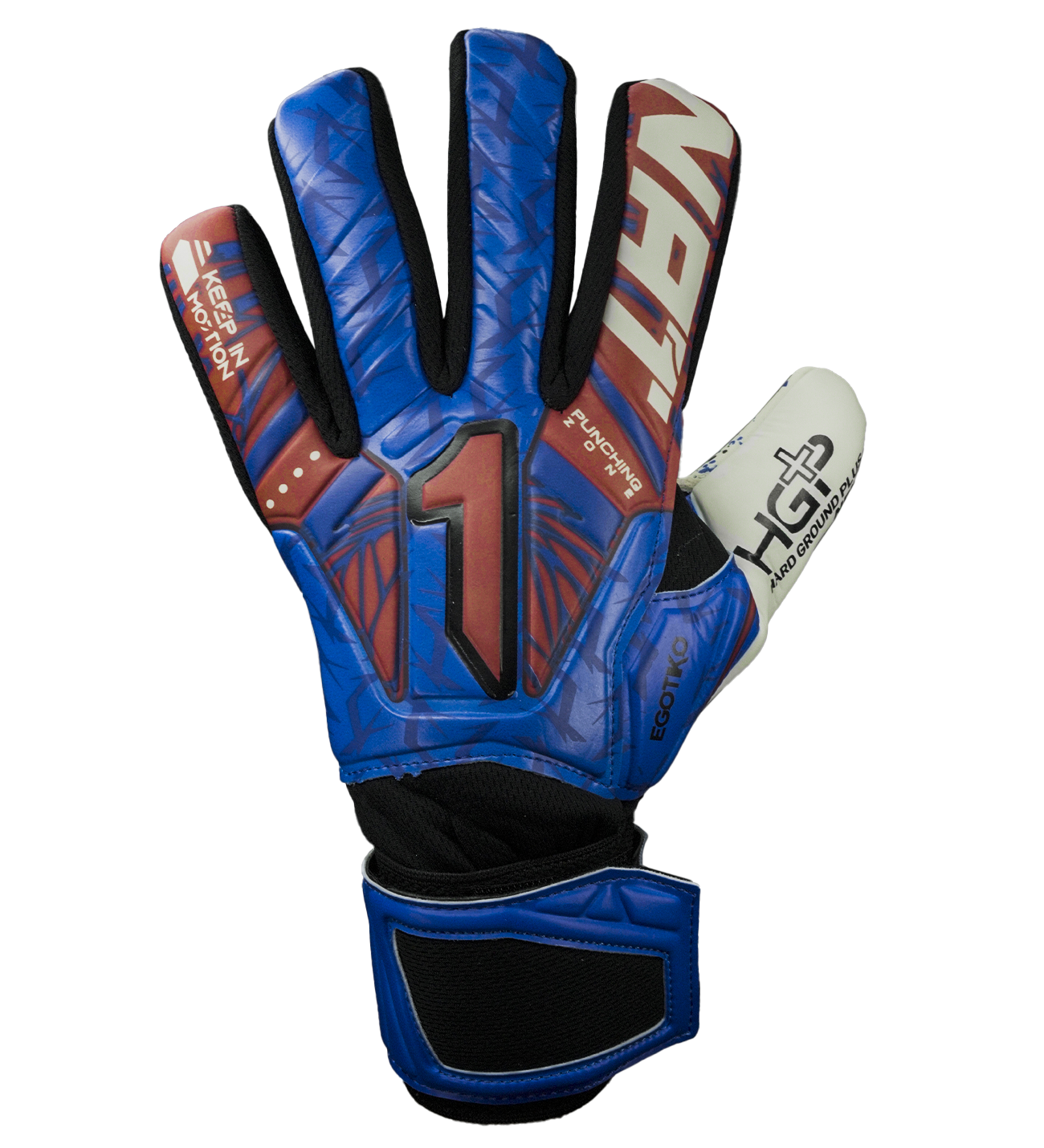 Guantes de portero de futbol Egotiko Vengador Turf Azul 3