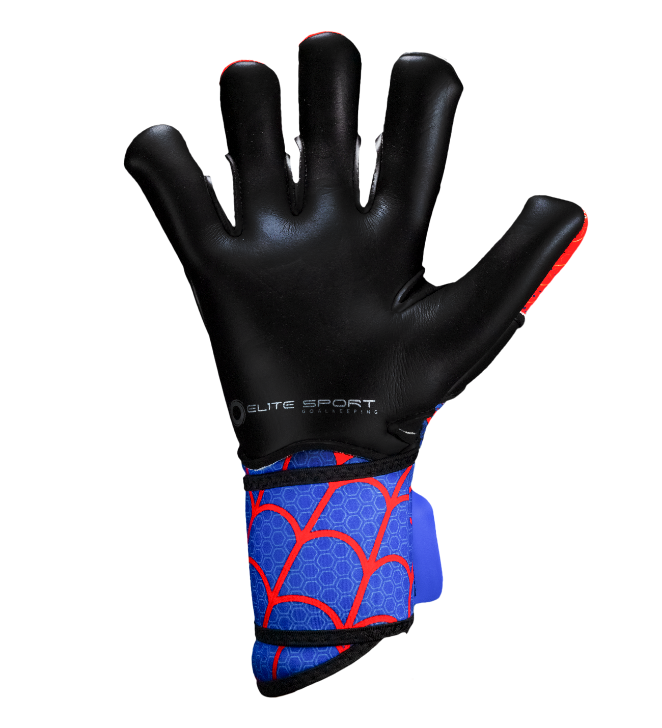 Guantes de portero Elite Sport SPIN, palma Centum+ de alto agarre, corte SpeedCut ajustado, dorso de neopreno con refuerzos, cierre elástico tipo segunda piel y diseño profesional para césped natural o sintético.