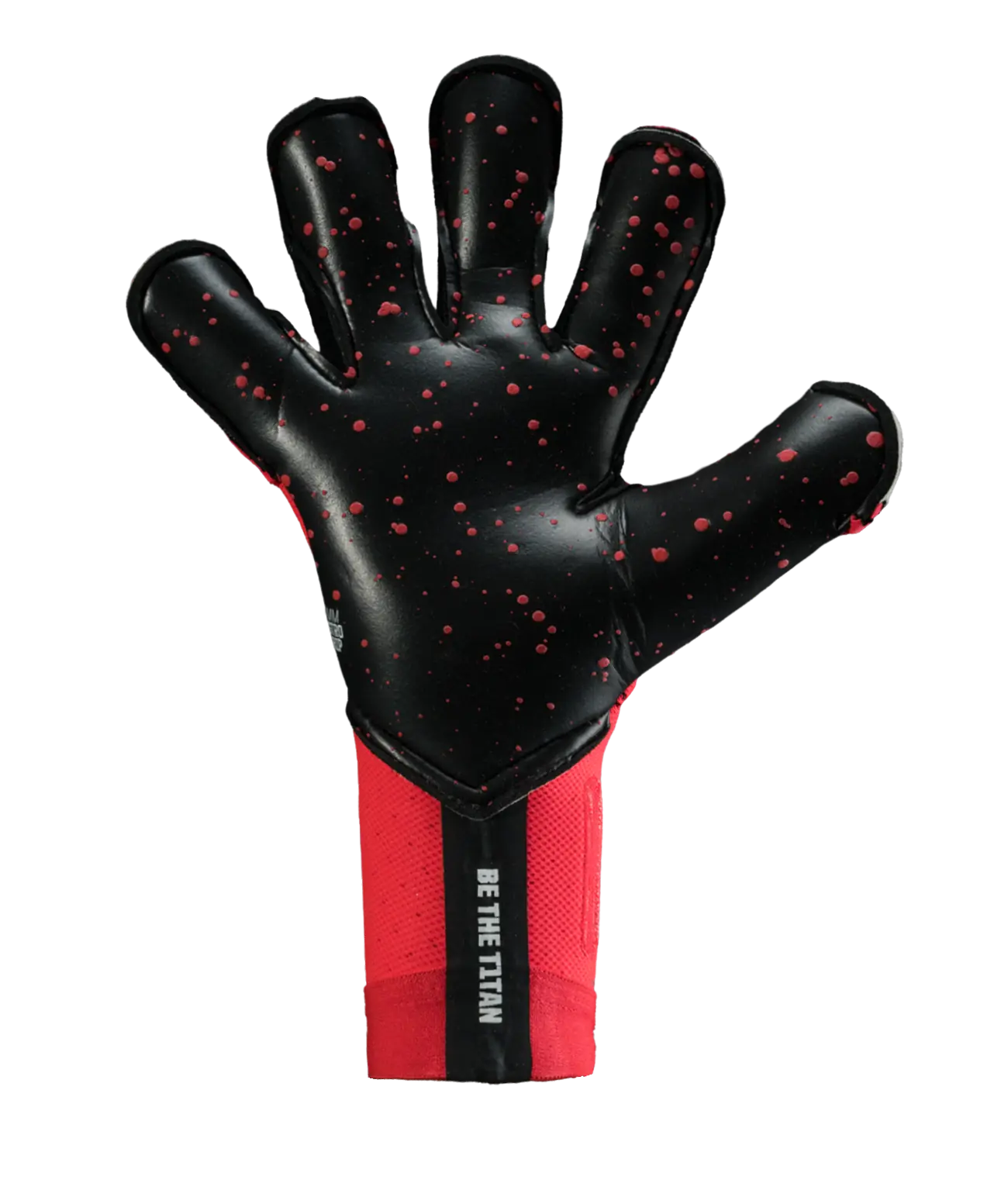 Guantes de portero T1TAN Rebel 2.0 Solar Red rojo/negro — palma | UnoKeeper