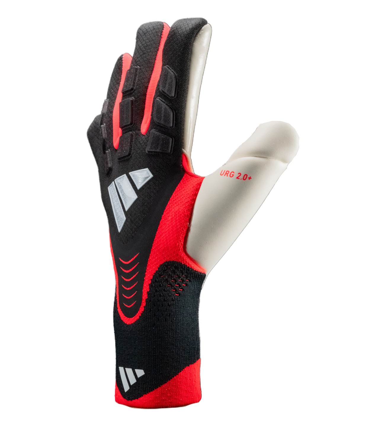Guantes de portero Adidas Predator GL Pro KA7780 con corte negativo para ajuste ceñido y mayor precisión, palma profesional URG 2.0+ de alto agarre y buena durabilidad, dorso FusionMesh flexible y transpirable con elementos de amortiguación, tecnología TipGrip y ThumbControl máximo contacto con el balón 