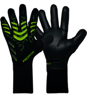 Guantes de portero Adidas Predator GL Pro con palma URG 2.0 para agarre superior, corte negativo para ajuste ceñido, dorso con inserciones de silicona y cierre de puño elástico. Control, precisión y comodidad profesional. 