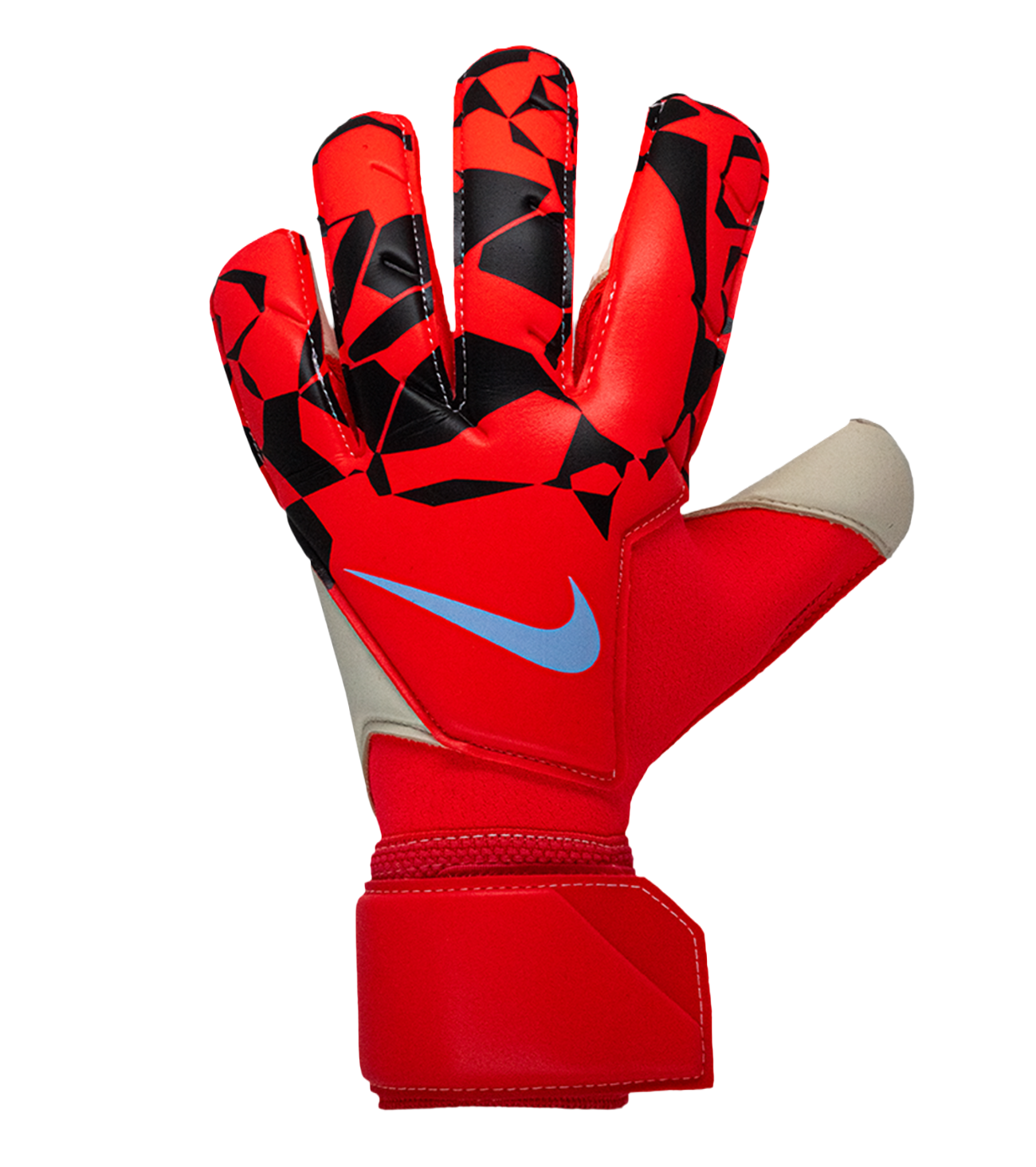 Guantes de portero Nike Mercurial Vapor Grip 3 con palma Contact de látex alemán, corte Flat con tecnología Grip3, dorso de látex natural con mesh transpirable y muñequera ajustable. Máximo agarre y control profesional.