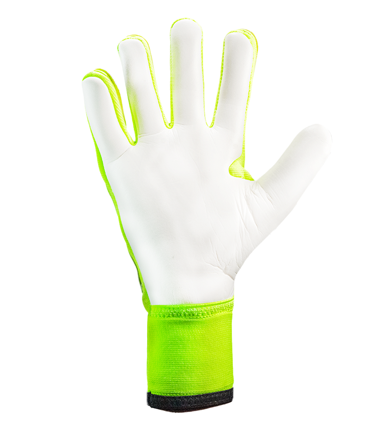 Lucid Lemon, con palma URG 3.0 de alto rendimiento, corte negativo ceñido para máxima sensibilidad, dorso de mechano y látex flexible, pulgar con refuerzo extendido y cierre de correa elástica de media envoltura para ajuste seguro y confort profesional.