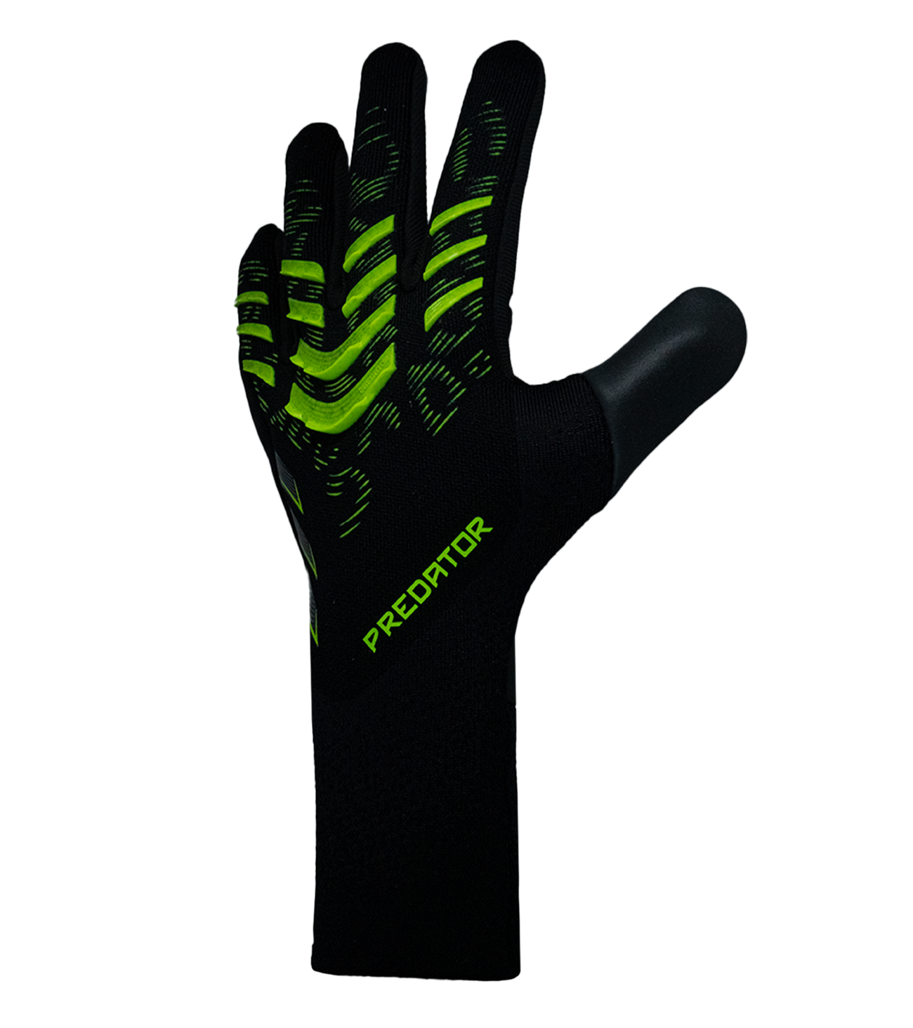 Guantes de portero Adidas Predator GL Pro con palma URG 2.0 para agarre superior, corte negativo para ajuste ceñido, dorso con inserciones de silicona y cierre de puño elástico. Control, precisión y comodidad profesional. 