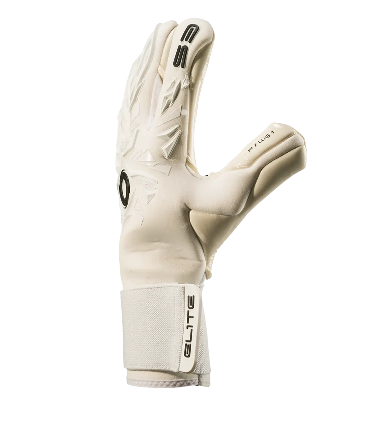 Guantes de portero Elite Revolution X WG1 blanco — vista lateral | UnoKeeper