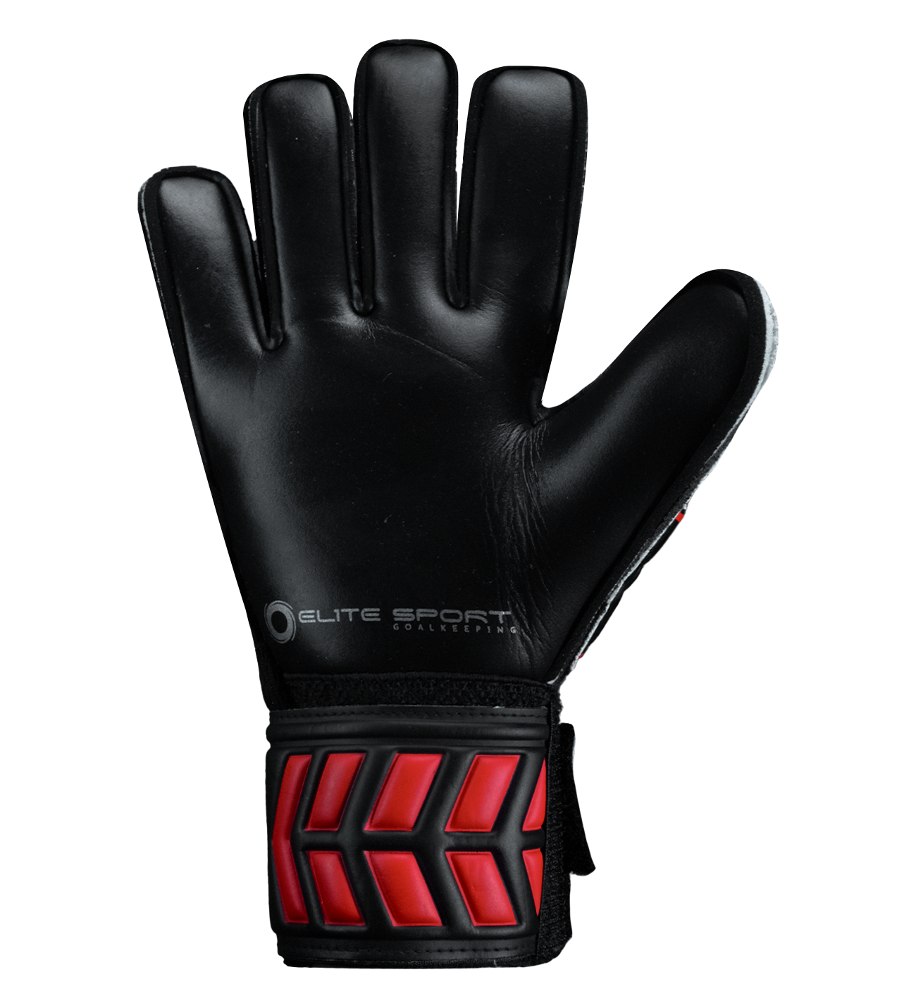 Guantes de portero de futbol para niños Elite Spider negro rojo spiderman, diseño ligero con palma de látex alemán, protección con varillas en los dedos, corte clásico, dorso transpirable y cierre elástico ajustable unokeeper.