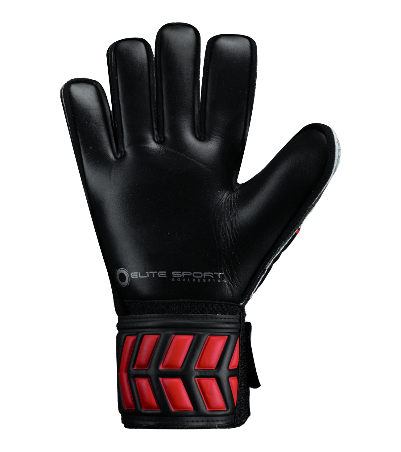 Guantes de portero de futbol para niños Elite Spider negro rojo spiderman, diseño ligero con palma de látex alemán, protección con varillas en los dedos, corte clásico, dorso transpirable y cierre elástico ajustable unokeeper.