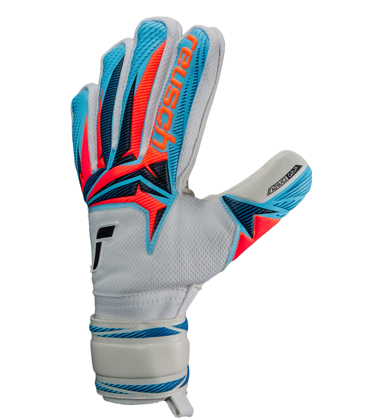 Guantes de portero Reusch Attrakt Freegel Advance con palma Reusch Grip Advance, corte Expanse y construcción ergonómica. Ajuste seguro con cierre elástico y correa completa, máximo agarre y resistencia al desgaste.