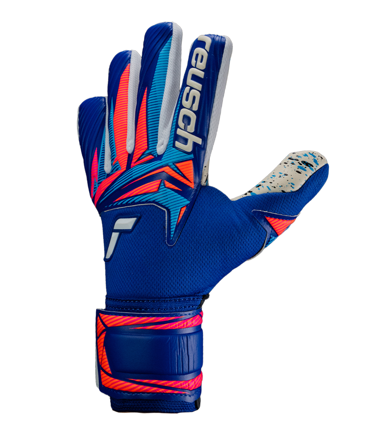 Guantes de portero Reusch Attrakt Fusion N.C. con palma Reusch Grip Fusion, corte negativo ergonómico y palma extendida. Ajuste seguro con cierre elástico y correa completa, máximo agarre y rendimiento profesional.
