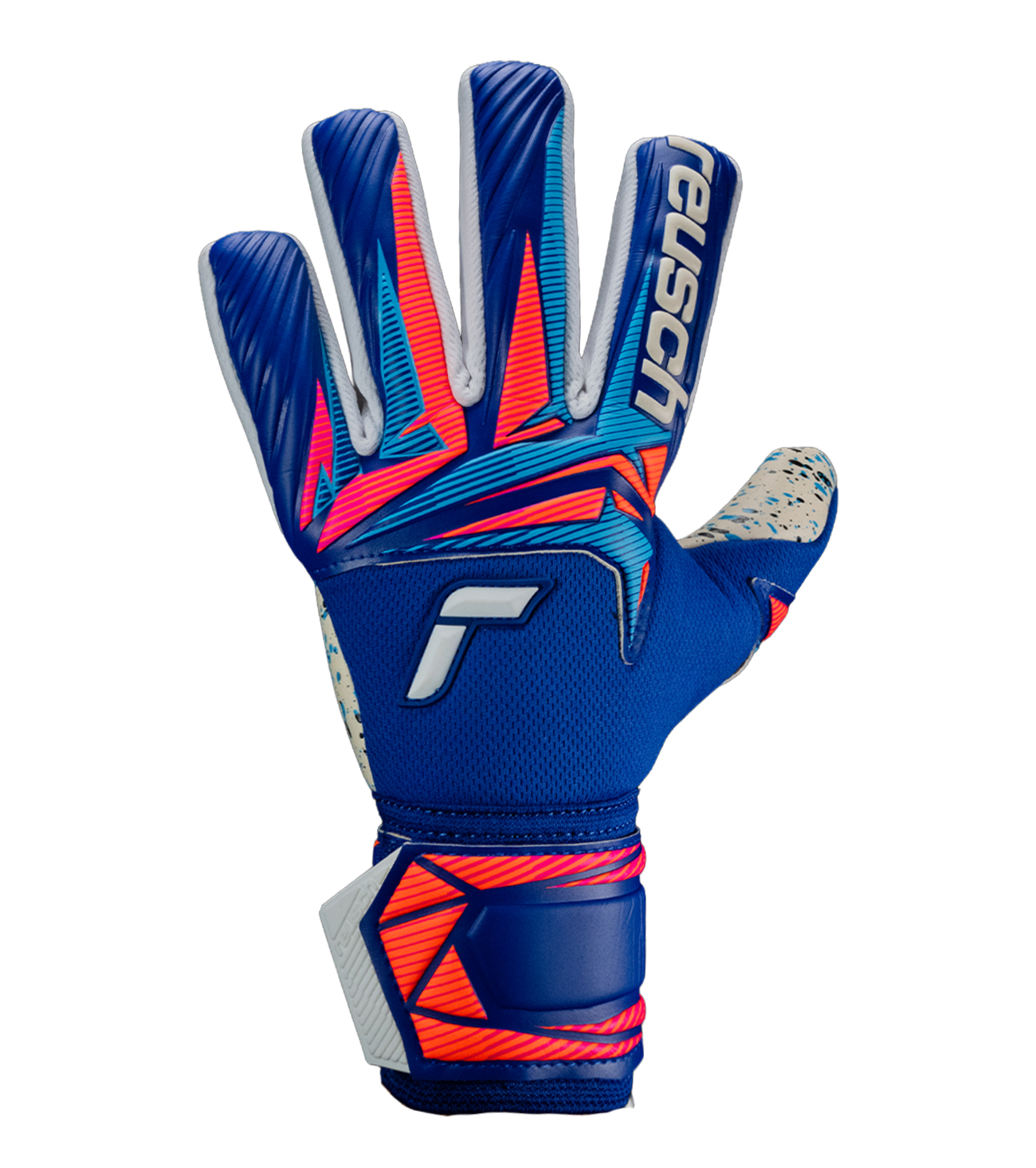 Guantes de portero Reusch Attrakt Fusion N.C. con palma Reusch Grip Fusion, corte negativo ergonómico y palma extendida. Ajuste seguro con cierre elástico y correa completa, máximo agarre y rendimiento profesional.