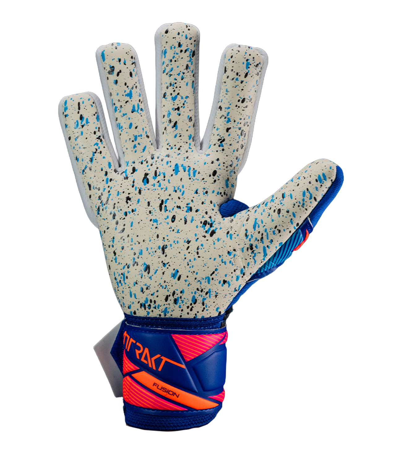 Guantes de portero Reusch Attrakt Fusion N.C. con palma Reusch Grip Fusion, corte negativo ergonómico y palma extendida. Ajuste seguro con cierre elástico y correa completa, máximo agarre y rendimiento profesional.