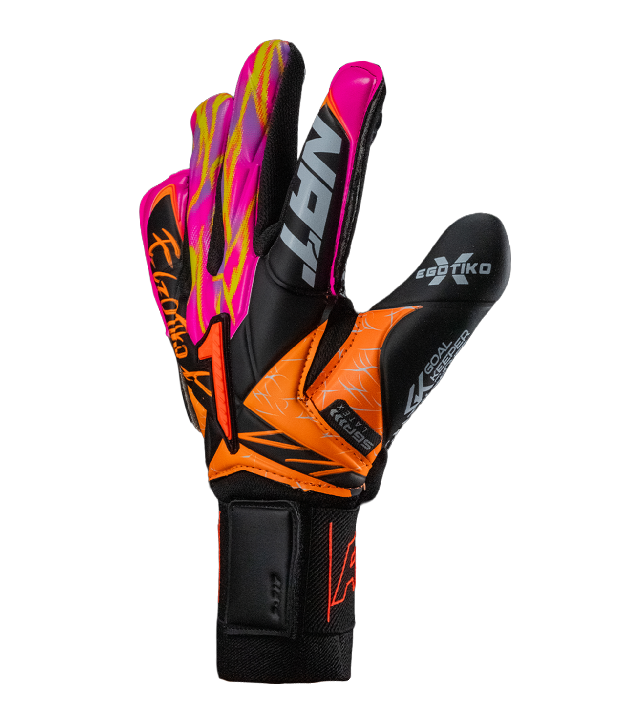 Magenta con palma SGR Ready to Play de alto agarre, corte Evo Cut híbrido para ajuste natural, dorso con protección Spine y cierre elástico reforzado. Rendimiento y seguridad para entrenamientos y partidos.