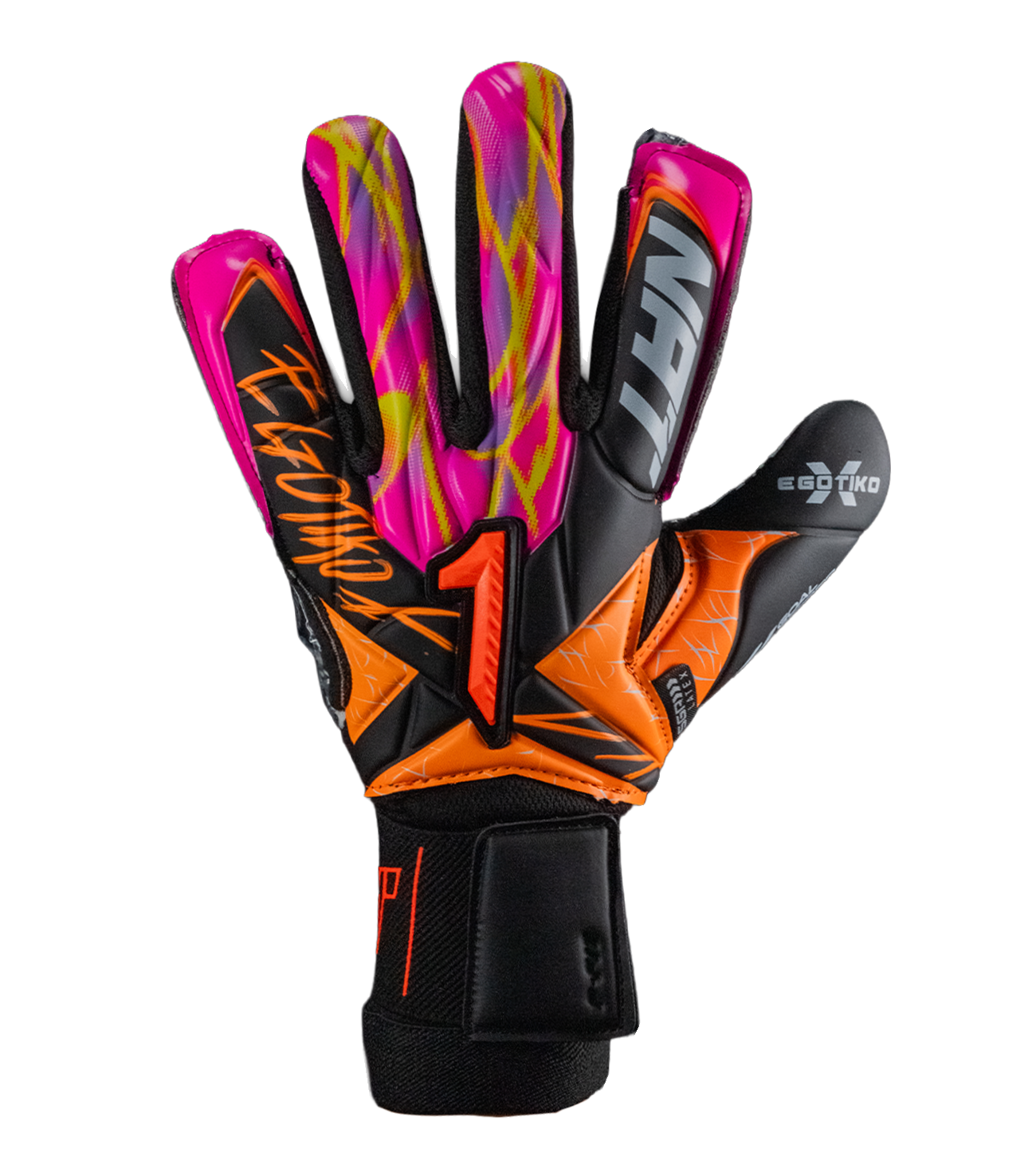 Magenta con palma SGR Ready to Play de alto agarre, corte Evo Cut híbrido para ajuste natural, dorso con protección Spine y cierre elástico reforzado. Rendimiento y seguridad para entrenamientos y partidos.