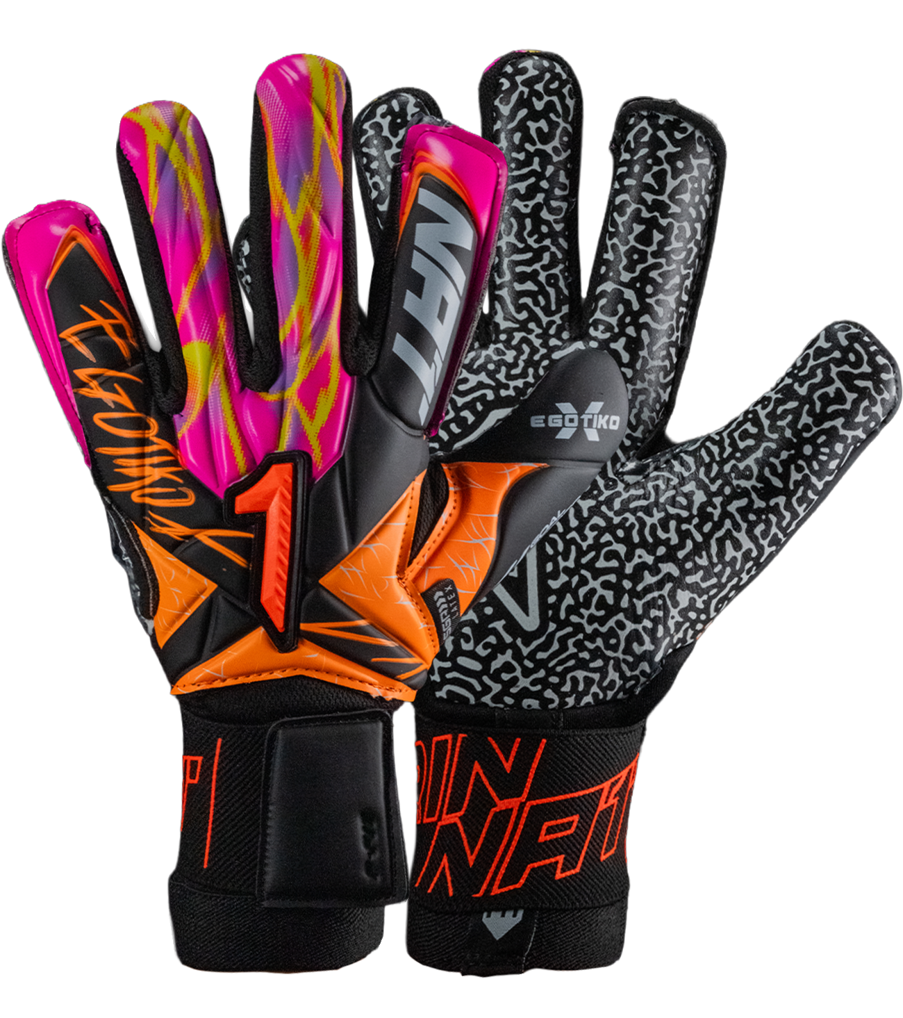 Magenta con palma SGR Ready to Play de alto agarre, corte Evo Cut híbrido para ajuste natural, dorso con protección Spine y cierre elástico reforzado. Rendimiento y seguridad para entrenamientos y partidos.