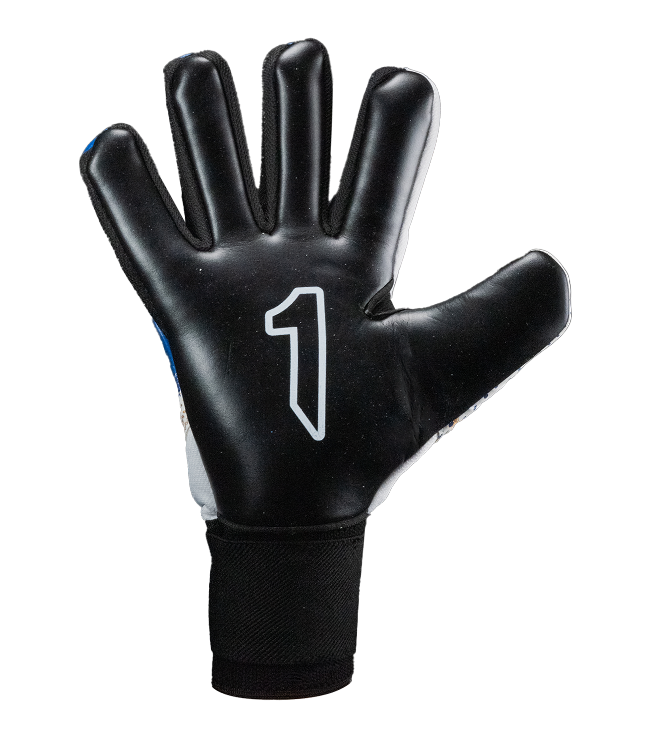 Oro con palma Gecko Grip de alto agarre, corte negativo y dorso con látex y paneles absorbentes. Ajuste seguro y rendimiento óptimo en entrenamientos y partidos.