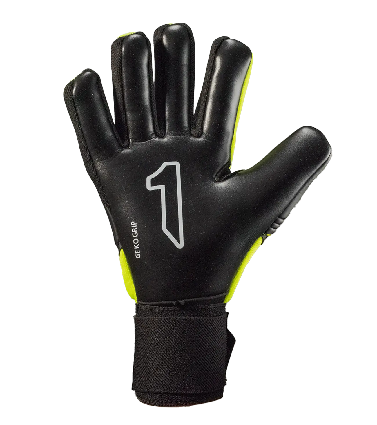 Guantes de portero Rinat Uno Premier Training amarillo neón/negro — palma | UnoKeeper