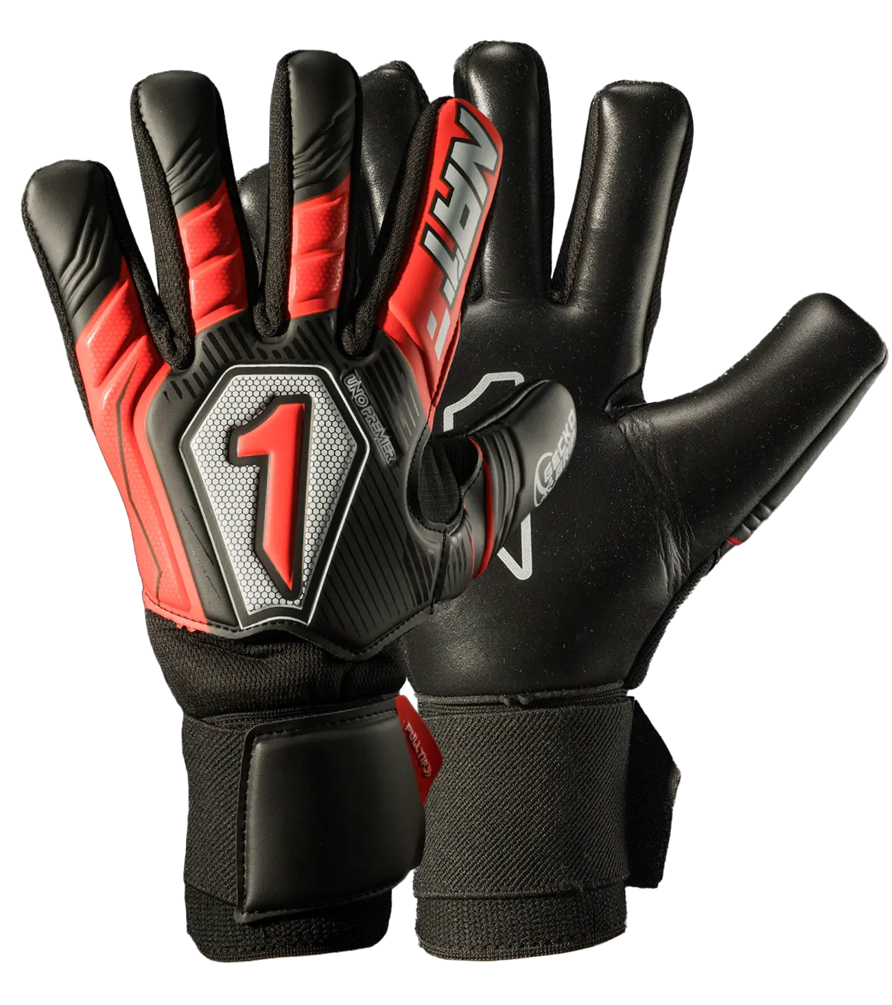 Guante de Portero Rinat Uno Premier Training Negro/Rojo.
