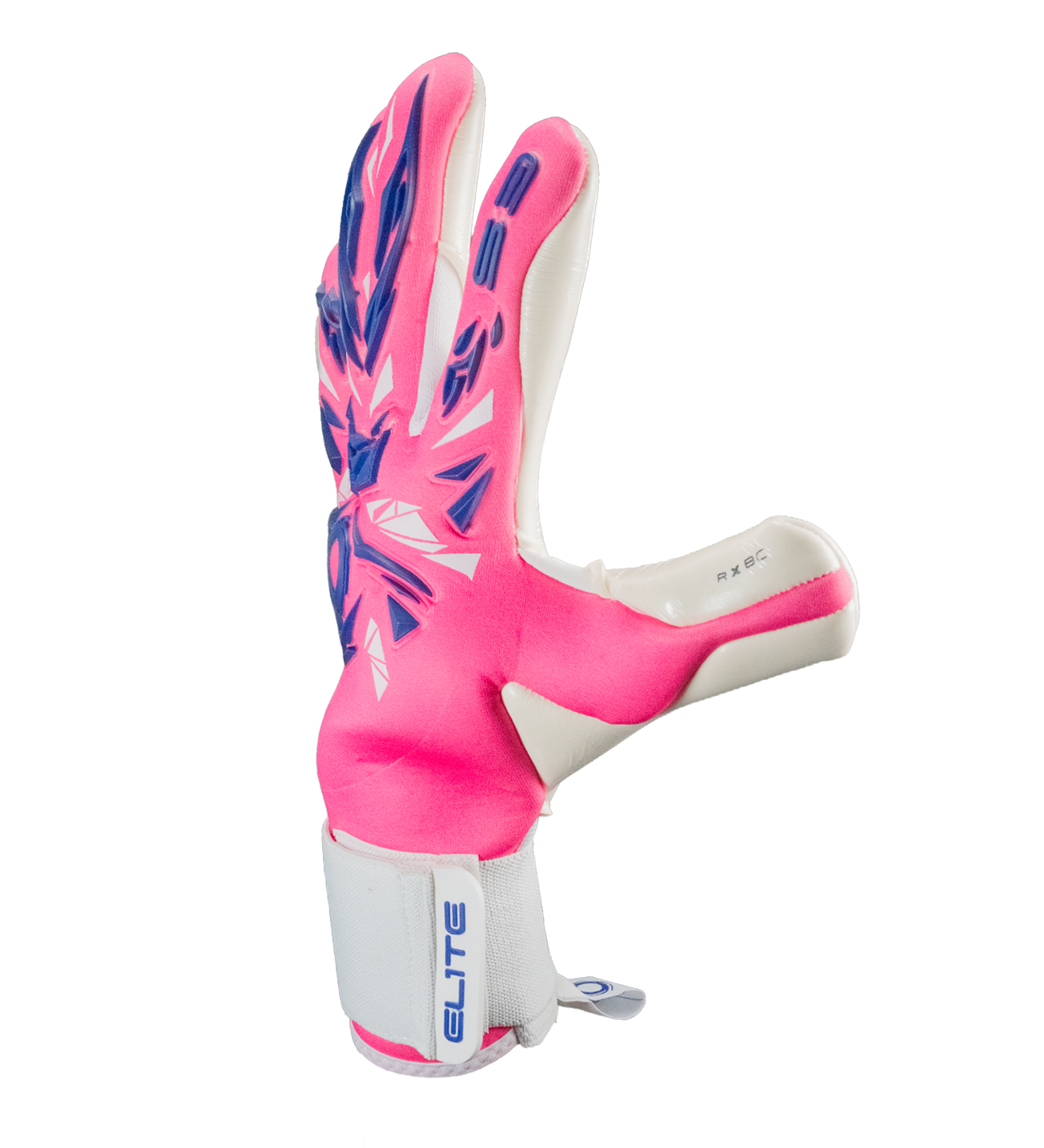 Guantes de portero Elite Revolution X BC con palma Ultra GTech Pro de 4 mm para agarre profesional, corte Flash X negativo con ajuste preciso, dorso Hybrid CR con goma 3D para protección y flexibilidad, y cierre elástico seguro ideales para jugar en cualquier condición climática.