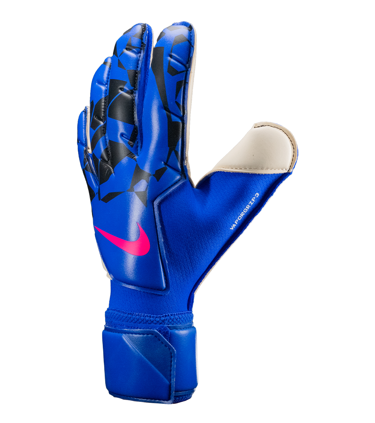 Guantes de portero Nike GK Vapor Grip 3 con tecnología ACC para agarre en seco y mojado, palma Contact Plus de 4 mm para control profesional, corte híbrido Grip3 de ajuste envolvente y diseño ventilado que brinda comodidad, precisión y rendimiento en cualquier condición climática.