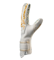 Guantes de portero Reusch Unai World Champion Glove blanco/dorado — vista lateral | UnoKeeper