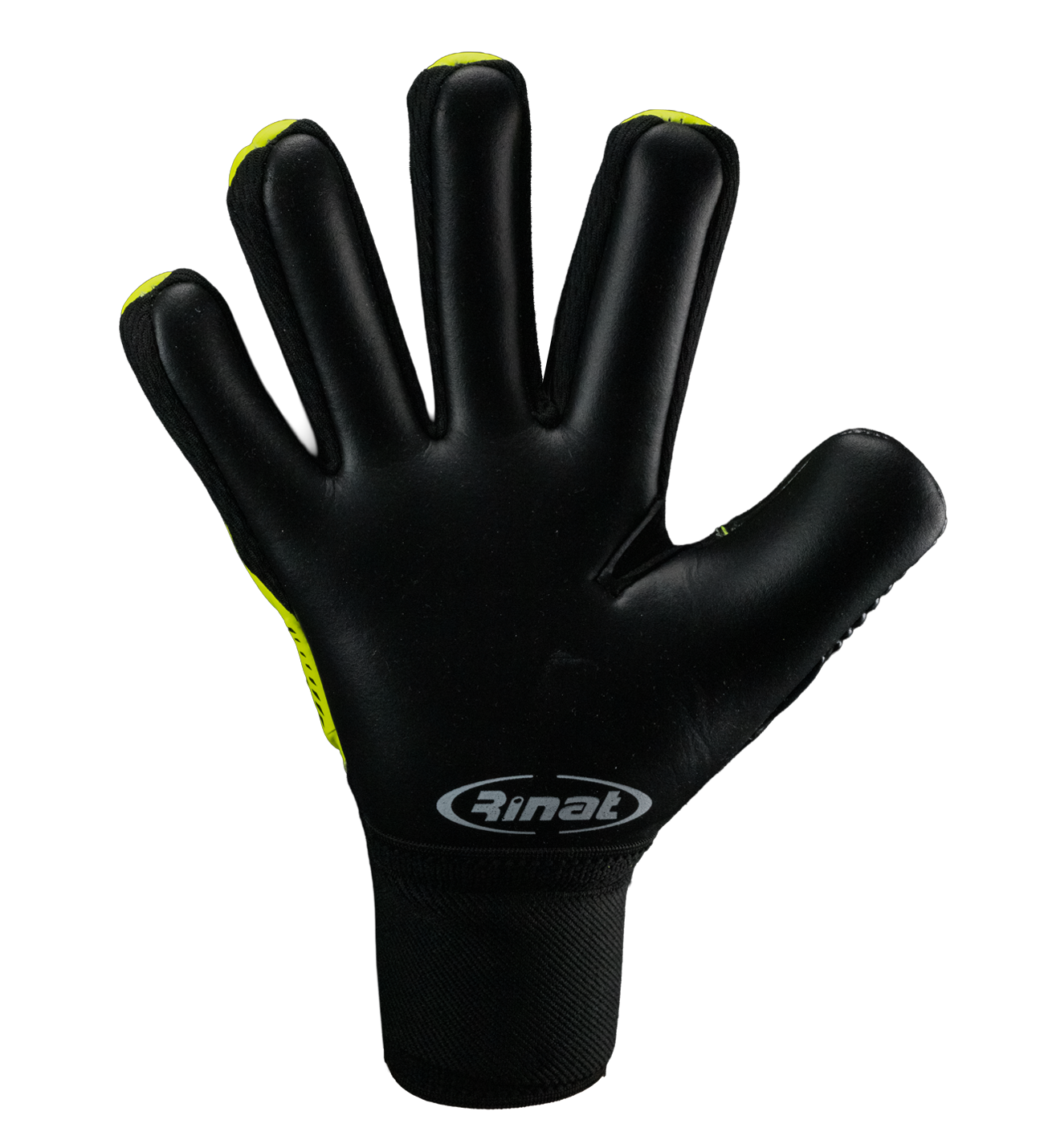Guantes de portero Rinat ACV1 Semi con palma Super Softy XP de excelente agarre y resistencia, corte negativo para ajuste preciso y mayor control del balón, dorso flexible y cierre elástico que brinda estabilidad y comodidad en cualquier condición.