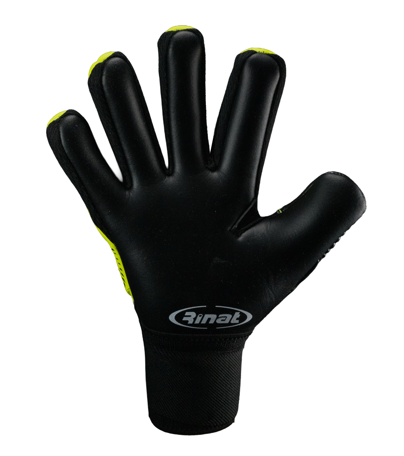 Guantes de portero Rinat ACV1 Semi con palma Super Softy XP de excelente agarre y resistencia, corte negativo para ajuste preciso y mayor control del balón, dorso flexible y cierre elástico que brinda estabilidad y comodidad en cualquier condición.
