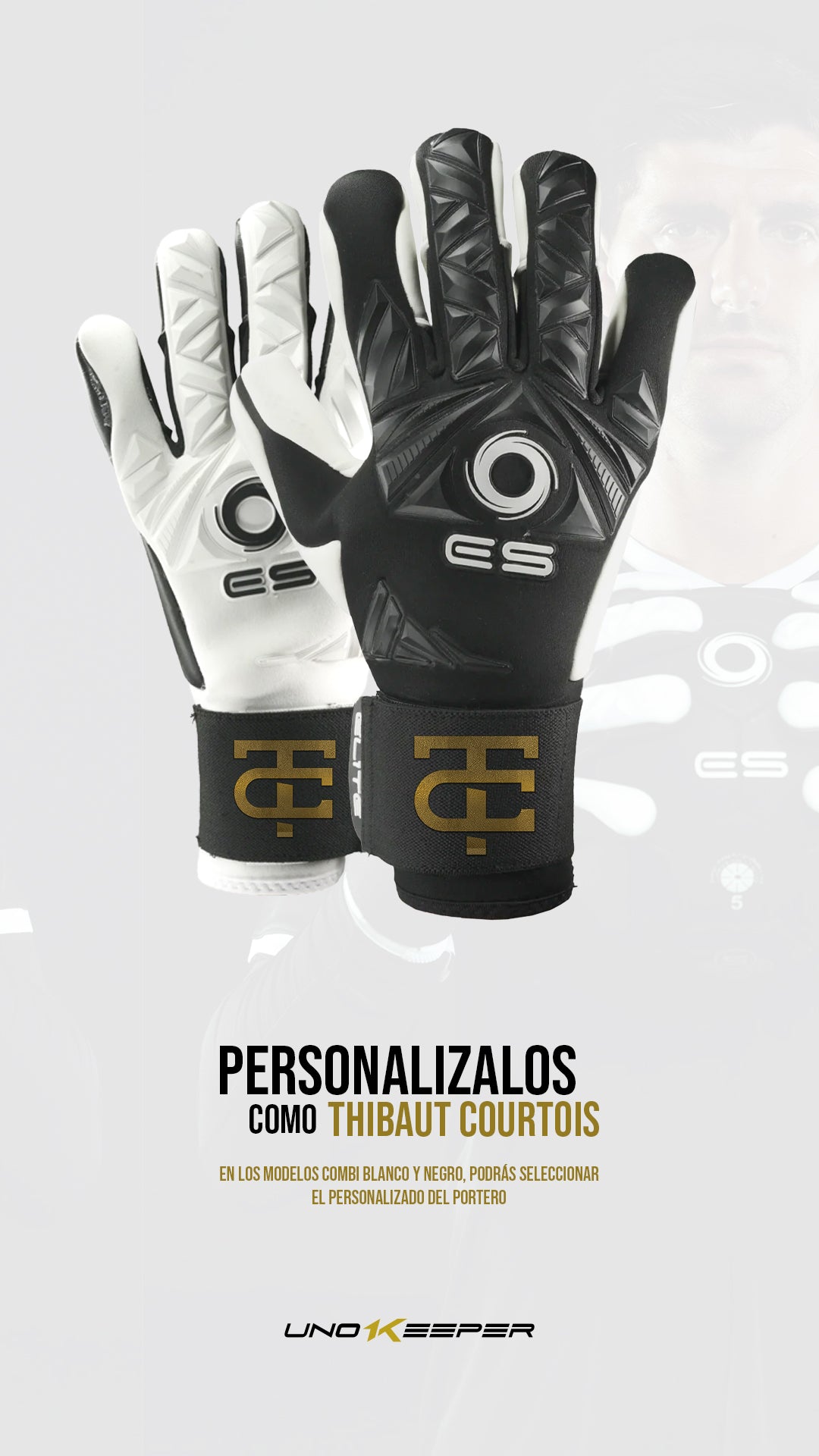 Elite Sport revolution 2 combi guantes de portero de futbol de thibaut courtois 2