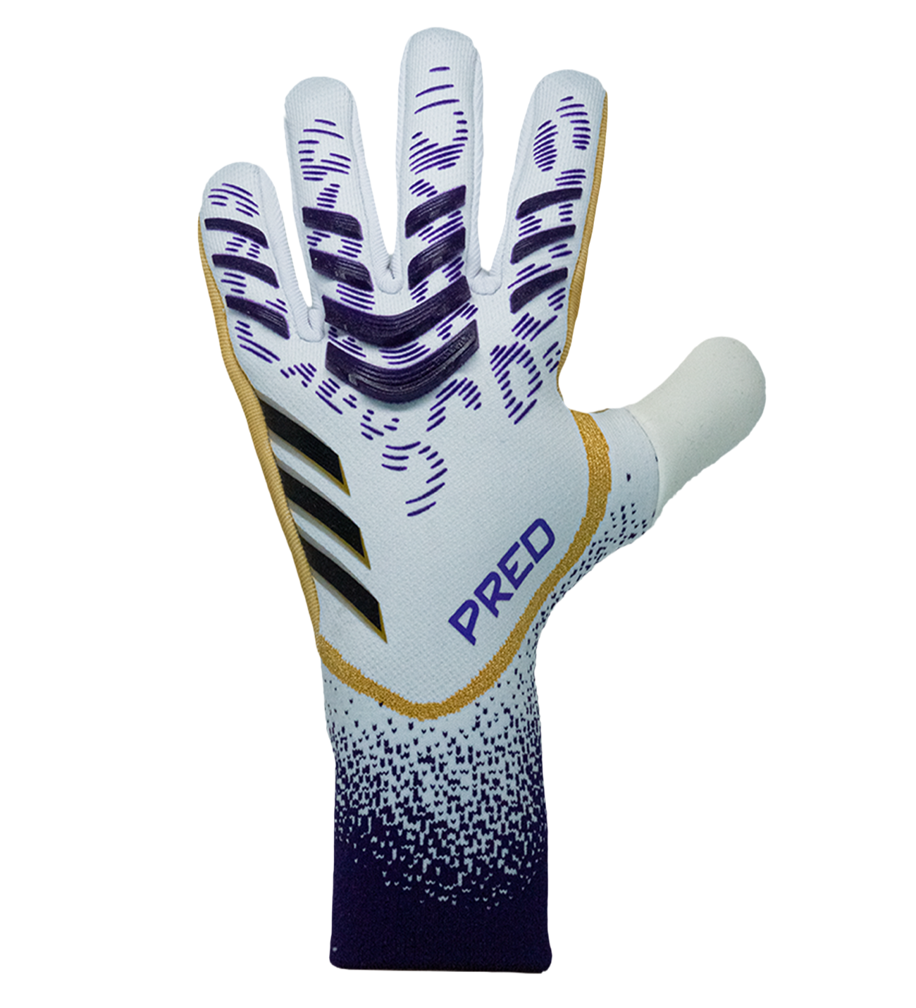 Guantes de portero de fútbol Adidas Predator Pro Hybrid – látex URG 2.0 de máximo agarre, corte negativo ceñido, dorso con silicona HD Grip y muñequera elástica sin tira. Control, precisión y rendimiento profesional. Disponibles en UnoKeeper.