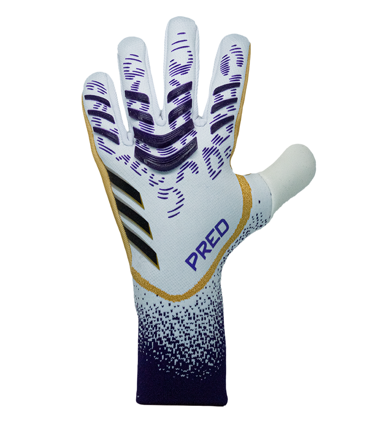 Guantes de portero de fútbol Adidas Predator Pro Hybrid – látex URG 2.0 de máximo agarre, corte negativo ceñido, dorso con silicona HD Grip y muñequera elástica sin tira. Control, precisión y rendimiento profesional. Disponibles en UnoKeeper.