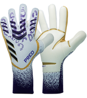 Guantes de portero de fútbol Adidas Predator Pro Hybrid – látex URG 2.0 de máximo agarre, corte negativo ceñido, dorso con silicona HD Grip y muñequera elástica sin tira. Control, precisión y rendimiento profesional. Disponibles en UnoKeeper.